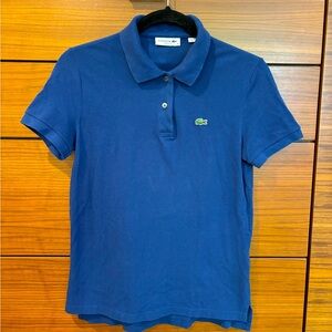 Lacoste Classic Fit Cotton Polo, size 38 in Royal Blue.